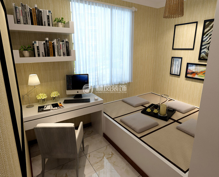 林凤装饰书桌上方隔板设计装修效果图 林凤装饰书桌上方隔板设计装修效果图